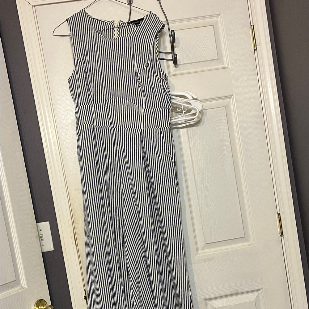 Striped Sleeveless Wide Leg Jumpsuit